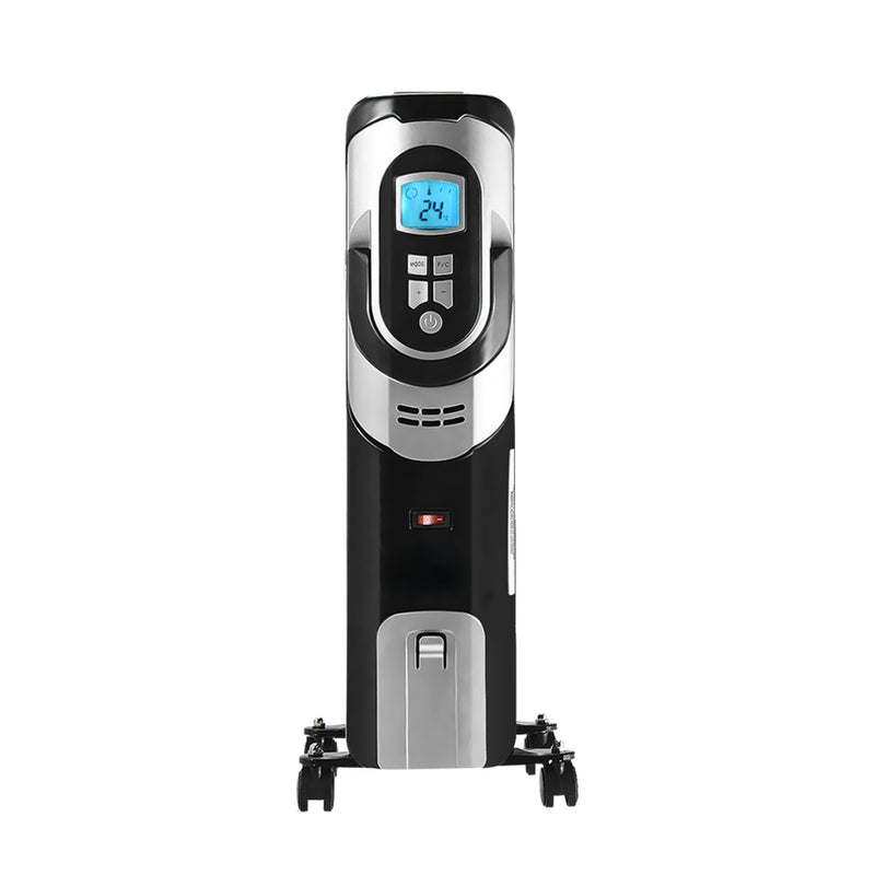 Spector 1500W Electric Portable 7 Fin Oil Heater w/24h Timer/Column/Heat/ Wheels