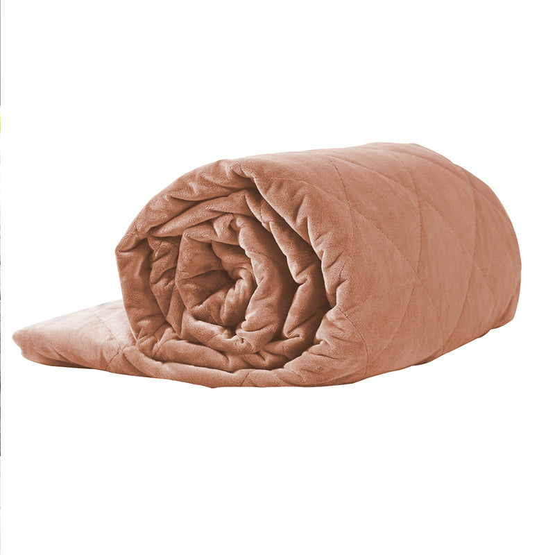 DreamZ Anti-Anxiety Double Size 9KG Weighted Blanket in Dusty Pink Colour