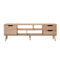 Levede TV Cabinet Entertainment Unit Stand Storage Drawer Wooden Shelf Oak 140cm