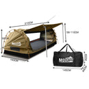 Mountview Double Swag Camping Swags Canvas Dome Tent Free Standing Purple