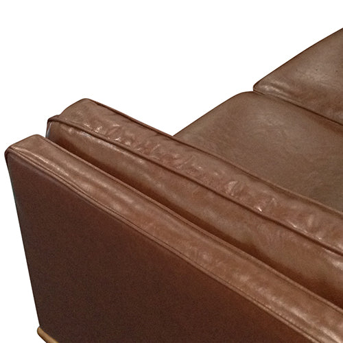 1 Seater Stylish Leatherette Brown York Sofa