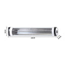 Spector 3000W Electric Infrared Patio Heater Radiant Strip Indoor Remote