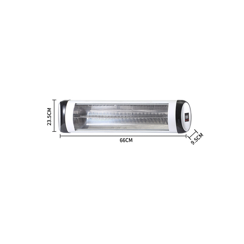 Spector 1500W Electric Infrared Patio Heater Radiant Strip Indoor Remote