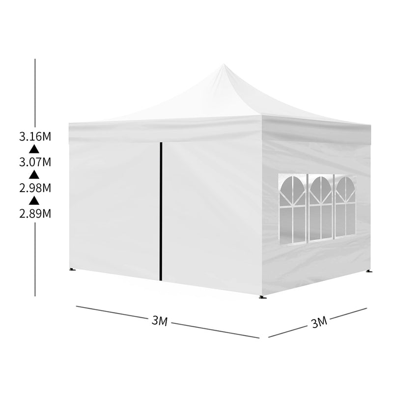 Mountview 3x3M Gazebo Outdoor Pop Up Tent Folding Marquee Camping Canopy White