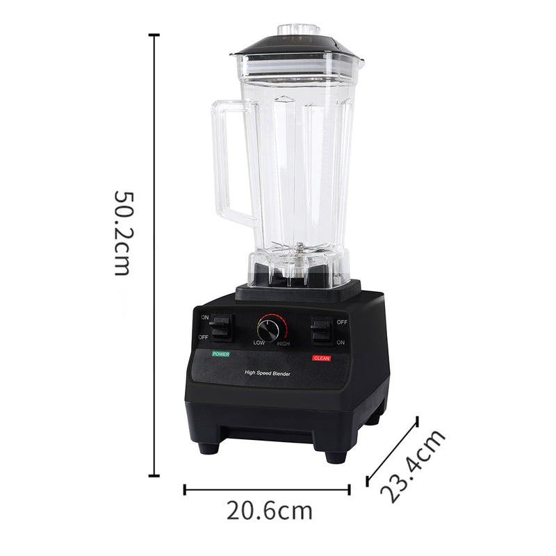 Black Commercial Blender Food Processor Blender Mixer Juicer Smoothies