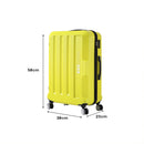 20" Carry On Luggage Hard side Lightweight Travel Cabin Suitcase TSA Lock Lemon