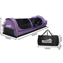 Mountview Double Swag Camping Swags Canvas Dome Tent Hiking Mattress Purple