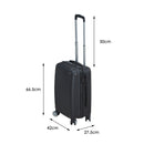 24" Cabin Luggage Suitcase Code Lock Hard Shell Travel Case Carry On Bag Trolley