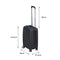24" Cabin Luggage Suitcase Code Lock Hard Shell Travel Case Carry On Bag Trolley