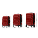 3pc ABS PC Luggage Set Red Colour