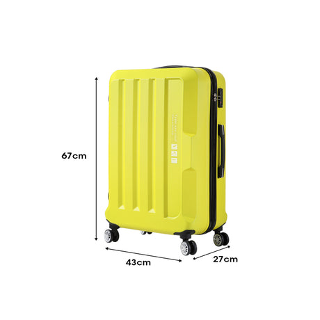 Luggage TSA Hard Case Suitcase Travel Lightweight Trolley Carry on Bag Yellow24