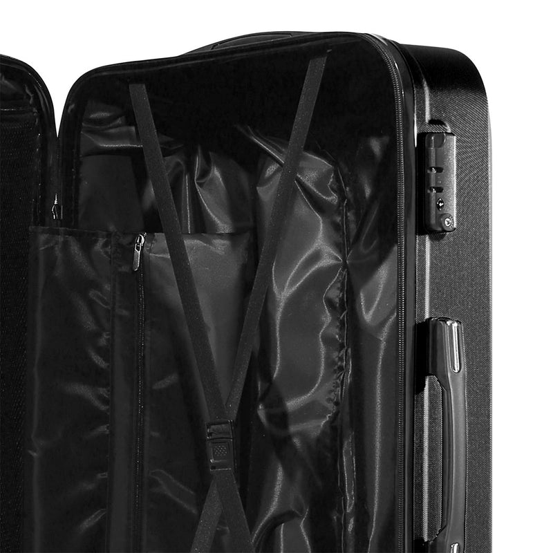 28" Check In Luggage Hard side Lightweight Travel Cabin Suitcase TSA Lock Black