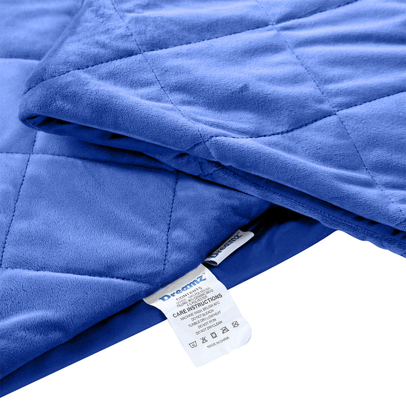 DreamZ 9KG Double Size Anti Anxiety Weighted Blanket Gravity Blankets Royal Blue