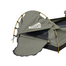 Mountview King Single Swag Camping Swags Canvas Dome Tent Hiking Mattress Grey