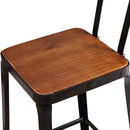 Levede 3pc Industrial Pub Table Bar Stools Wood Chair Set Home Kitchen Furniture