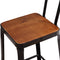 Levede 3pc Industrial Pub Table Bar Stools Wood Chair Set Home Kitchen Furniture