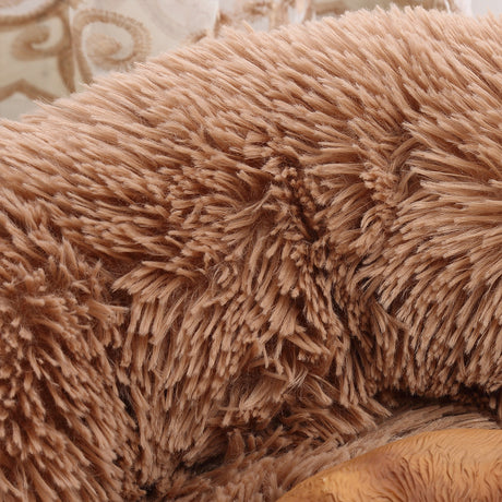 PaWz Pet Bed Mattress Dog Beds Bedding Cat Pad Mat Cushion Winter L Brown