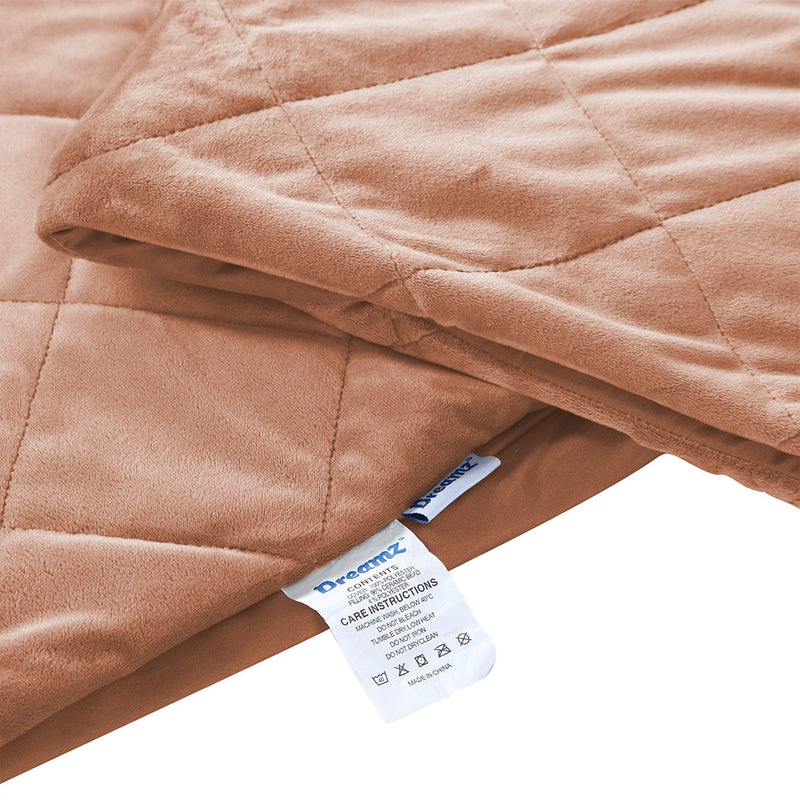 DreamZ Anti-Anxiety Weighted Blanket 9KG in Dusty Pink Colour