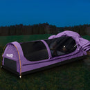 Mountview Double Swag Camping Swags Canvas Dome Tent Hiking Mattress Purple