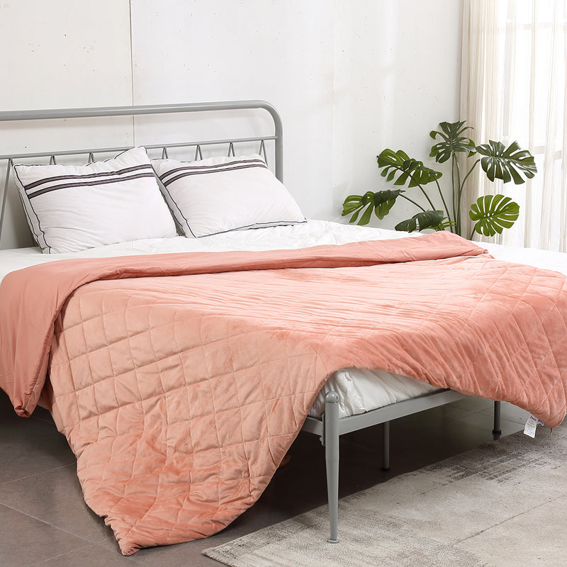 Double Dusty Pink Weighted Blanket Cover