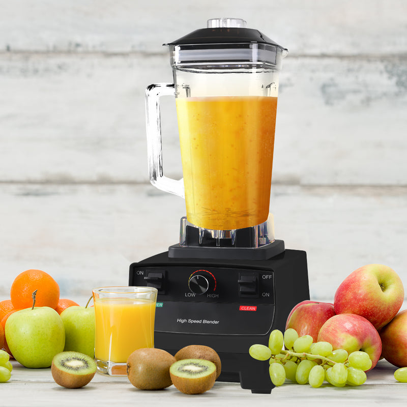 Black Commercial Blender Food Processor Blender Mixer Juicer Smoothies
