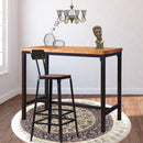 Levede 3pc Industrial Pub Table Bar Stools Wood Chair Set Home Kitchen Furniture