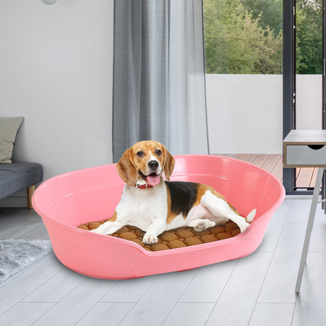 Large 85cm Plastic Pet Bed with Ventilation Holes Resting Plastic Dog Basket