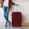 3pc ABS PC Luggage Set Red Colour