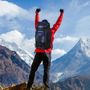 Blue 80L Large Waterproof Travel Backpack Camping Outdoor Hiking Luggage