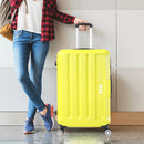 Luggage TSA Hard Case Suitcase Travel Lightweight Trolley Carry on Bag Yellow24"