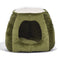Pet Bed Cat Beds Bedding Castle Igloo Round Nest Comfy Kennel Cave Green L