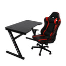 Gaming Chair Desk Computer Gear Set Racing Desk Office Laptop Chair Study Home Z shaped Desk Red Chair