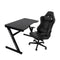 Gaming Chair Desk Computer Gear Set Racing Desk Office Laptop Chair Study Home Z shaped Desk Black Chair