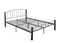 DOUBLE  bed frame w/ solidwood post in Black + Wenge
