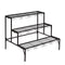 Levede 3 Tier Rectangle Metal Plant Stand Flower Pot Planter Corner Shelf Black