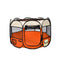 PaWz Pet Soft Playpen Dog Cat Puppy Play Round Crate Cage Tent Portable L Orange