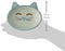 PetRageous 81026 Here Kitty Cat Bowl- Oval Blue 13cm, Blue, 5.5"/5.3 oz.