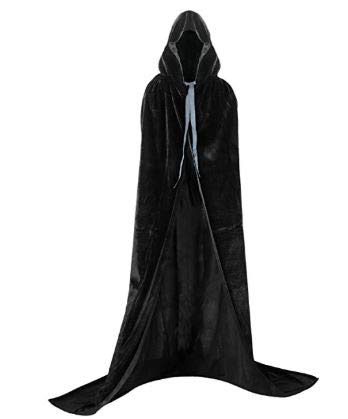 Full Length Hooded Cloak Costume Ideal for Christmas, Halloween, Cosplay Costume Party, Cape disguises.