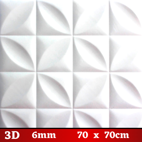 3D Wallpaper Tiles 70 x 70cm White Petal 10pcs