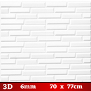 3D Wallpaper Tiles 70 x 77cm Slope Brick White 10pcs