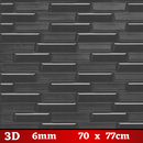 3D Wallpaper Tiles 70 x 77cm Slope Brick Grey 10pcs