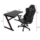 Gaming Chair Desk Computer Gear Set Racing Desk Office Laptop Chair Study Home Z shaped Desk Black Chair