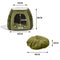 Pet Bed Cat Beds Bedding Castle Igloo Round Nest Comfy Kennel Cave Green M