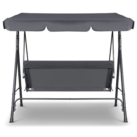 Outdoor Steel Swing Chair - Grey (1 Box)