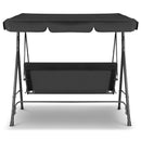 Outdoor Steel Swing Chair - Black (1 Box)