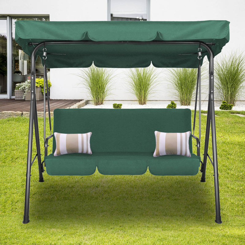 Outdoor Steel Swing Chair - Dark Green (1 Box)