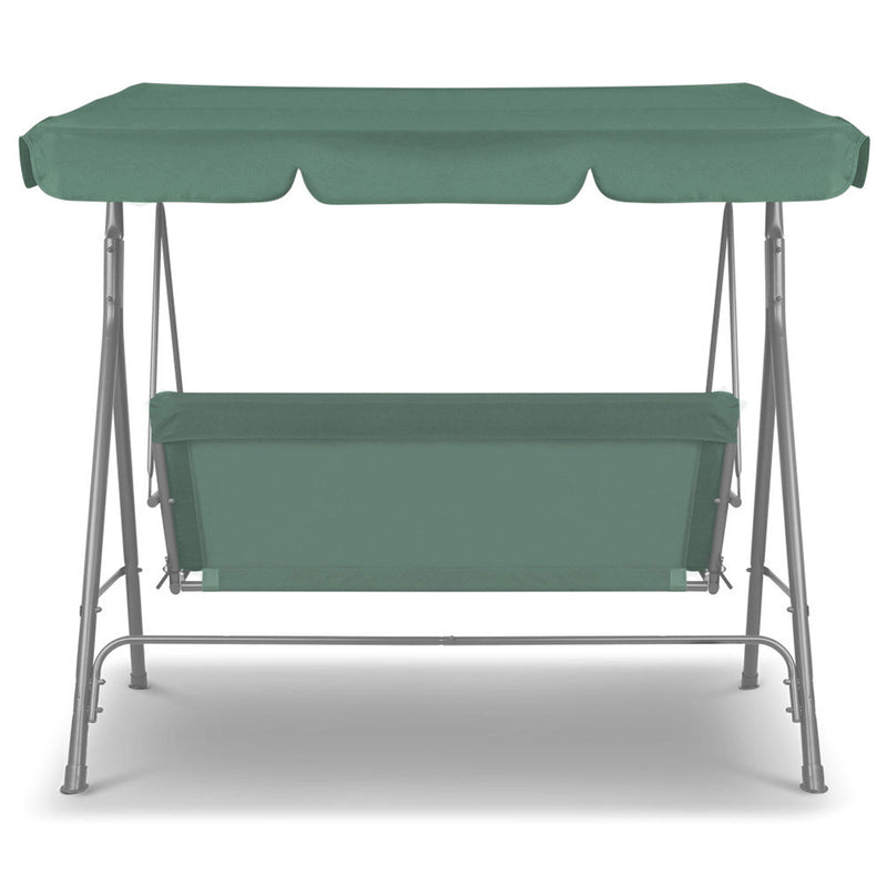 Outdoor Steel Swing Chair - Dark Green (1 Box)