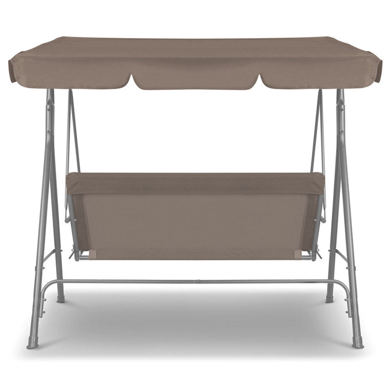 Outdoor Steel Swing Chair -  Coffee (1 Box)