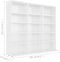 CD Cabinet Storage Rack Display Shelf Bookshelf Bookcase Stand Book Multimedia DVD Organiser Living Room Chipboard High Gloss White 102 x 23 x 89,5 cm High gloss white
