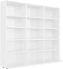 CD Cabinet Storage Rack Display Shelf Bookshelf Bookcase Stand Book Multimedia DVD Organiser Living Room Chipboard High Gloss White 102 x 23 x 89,5 cm High gloss white